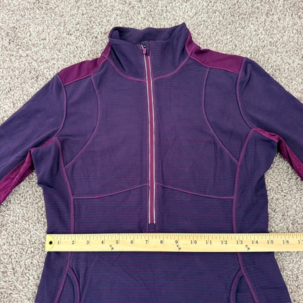 Lululemon Star Runner Pullover Hyper Stripe Plum/Plum Women 10 Half Zip Stretch - Picture 14 of 16